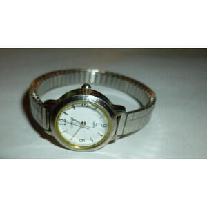 Carriage‎ by Timex Watch Women 22mm Silver Gold Tone